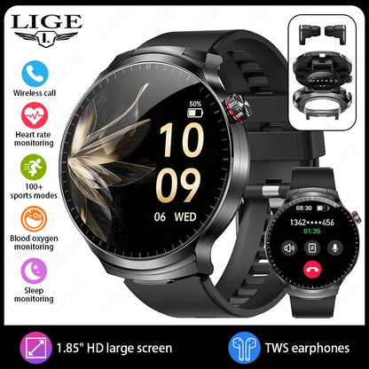 2026 New TWS 2 in 1 Smart Watch with Earbuds Bluetooth Call Earphone Smartwatch Men Women Heart Rate Monitor Sport Music Watches