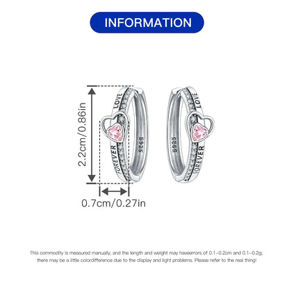 925 Sterling Silver Star Moon Heart Shape Earrings Jewelry Versatile Hoop Earrings For Women Jewelry Fine Birthday Party Gifts