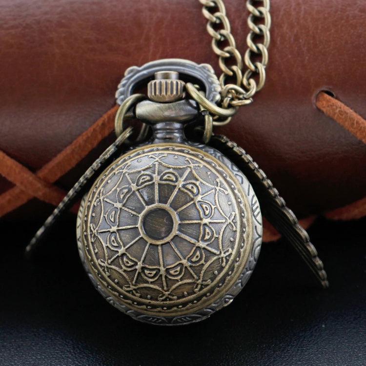 Magic Gold Fairy Ball Quartz Pocket Watch Men's and Women's Vintage Fob Watch Children's Gift Pendant Necklace Souvenir Cf1177