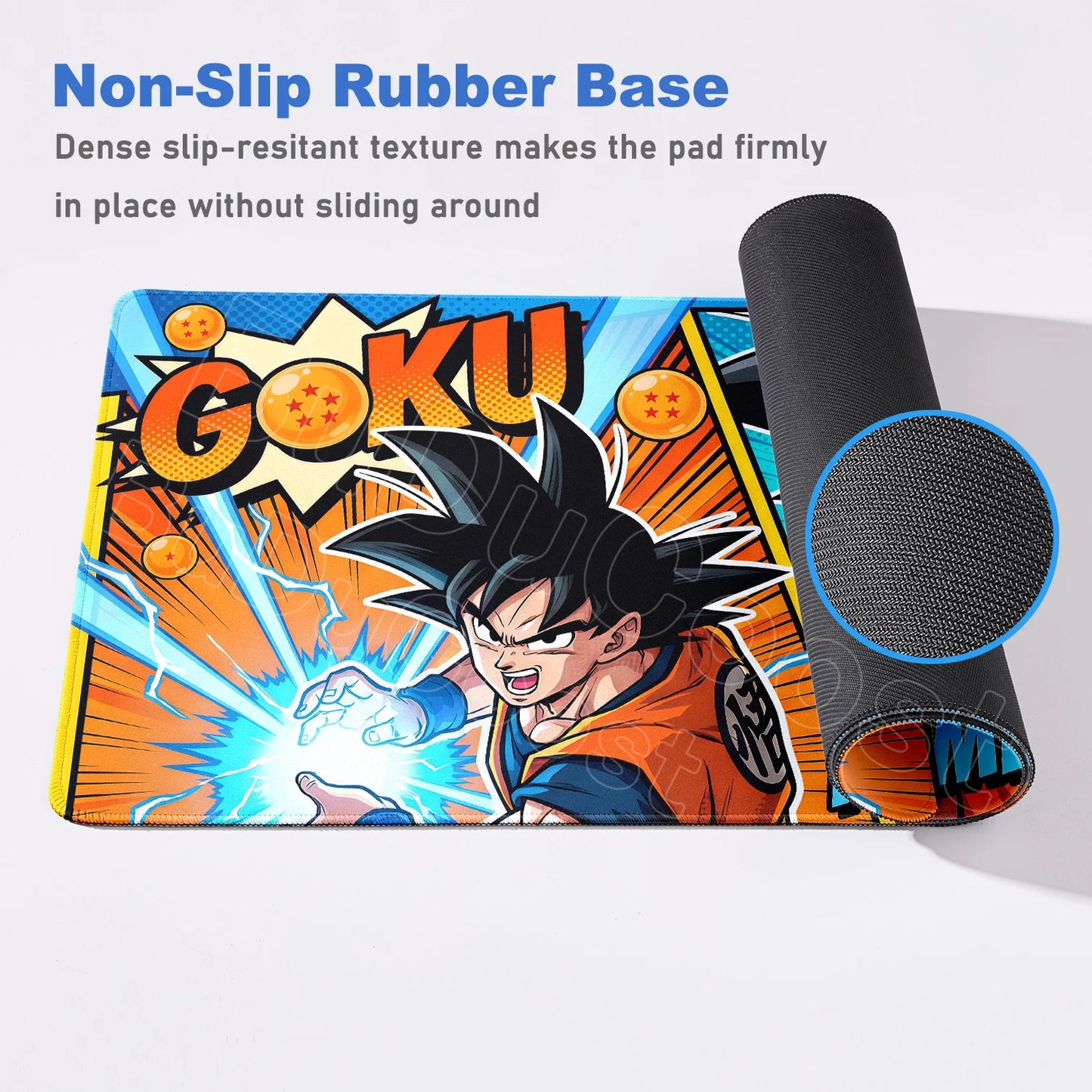 Dragon Ball Goku Anime Rubber Mousepad Speed XXL Gamer Laptop Stitch Edge Keyboard Mat Washable Durable Office Desk Pad Boy Gift