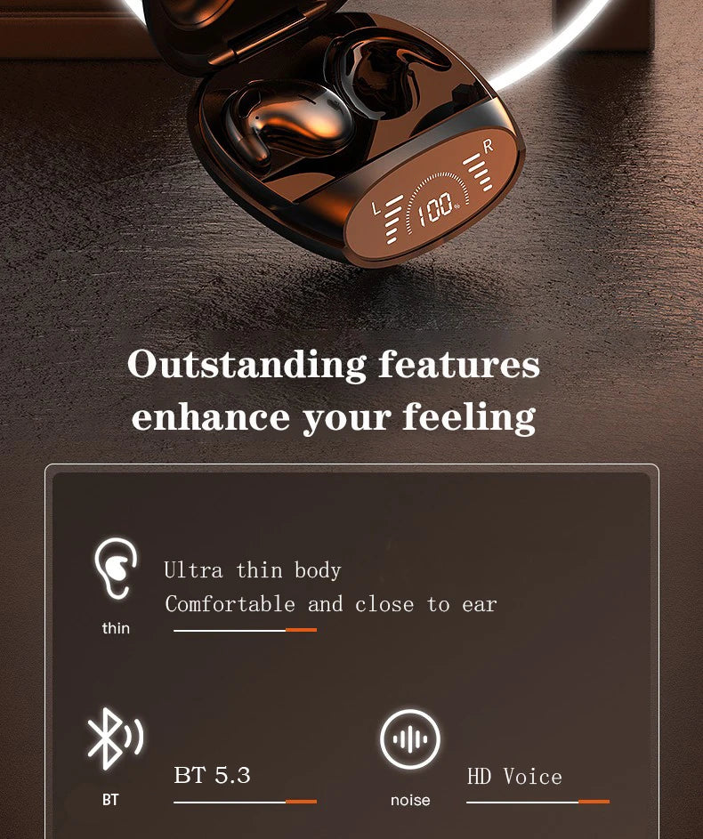 SK Ultra-thin Sleep Headphones 5.3 Wireless Bluetooth Headset Invisible Earbuds Hidden In Ear Button Sports Earphones Waterproof
