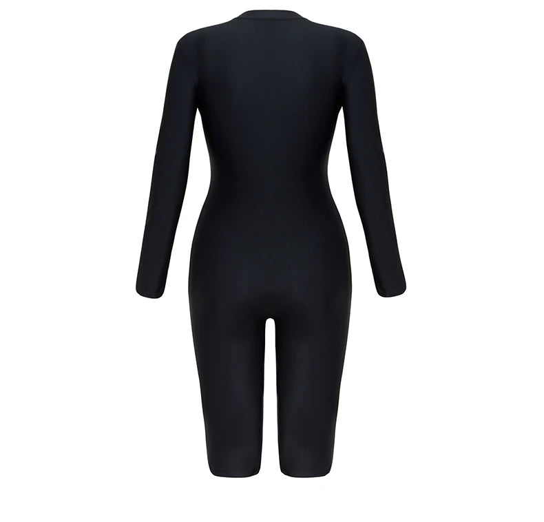 Women's Swimsuit With Sleeve One Piece Bathing Suit Female Beachwear Sport Style Swimming Costume Woman Swimwear Surfing Suit