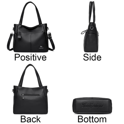 High Quality Soft Leather Shoulder Crossbody Bags For Women Large Capacity Luxury Bag Brand Designer Casual Handbag Sac A Main
