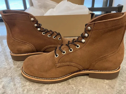 Durable Goodyear-Welted Motorcycle Rugged Heritage Boots Vintage Oil Genuine Leather Punk For Men Cowhide Mid-Cut Shoes