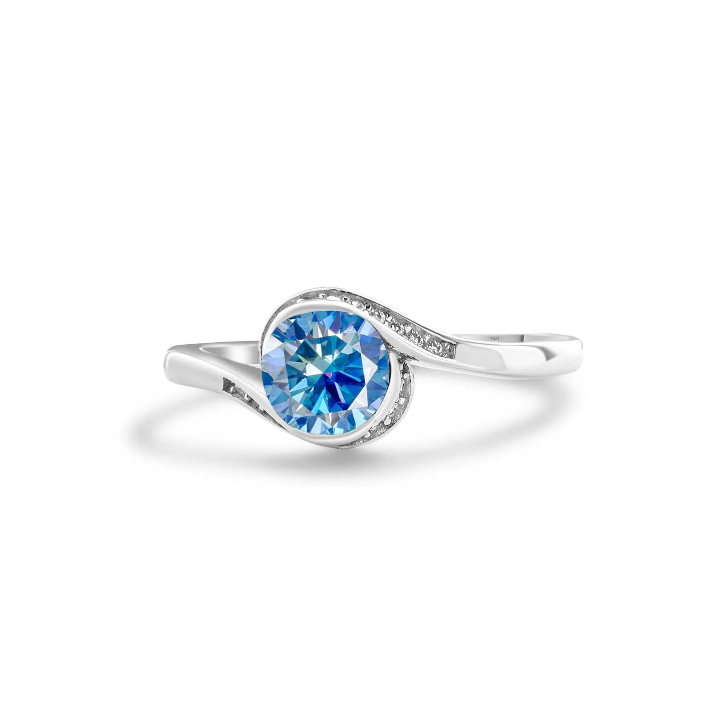 1-3ct Moissanite Wedding Rings Women 925 Sterling Silver Plated 18K White Gold Ring Engagement Promise Band Fine Jewelry Gift
