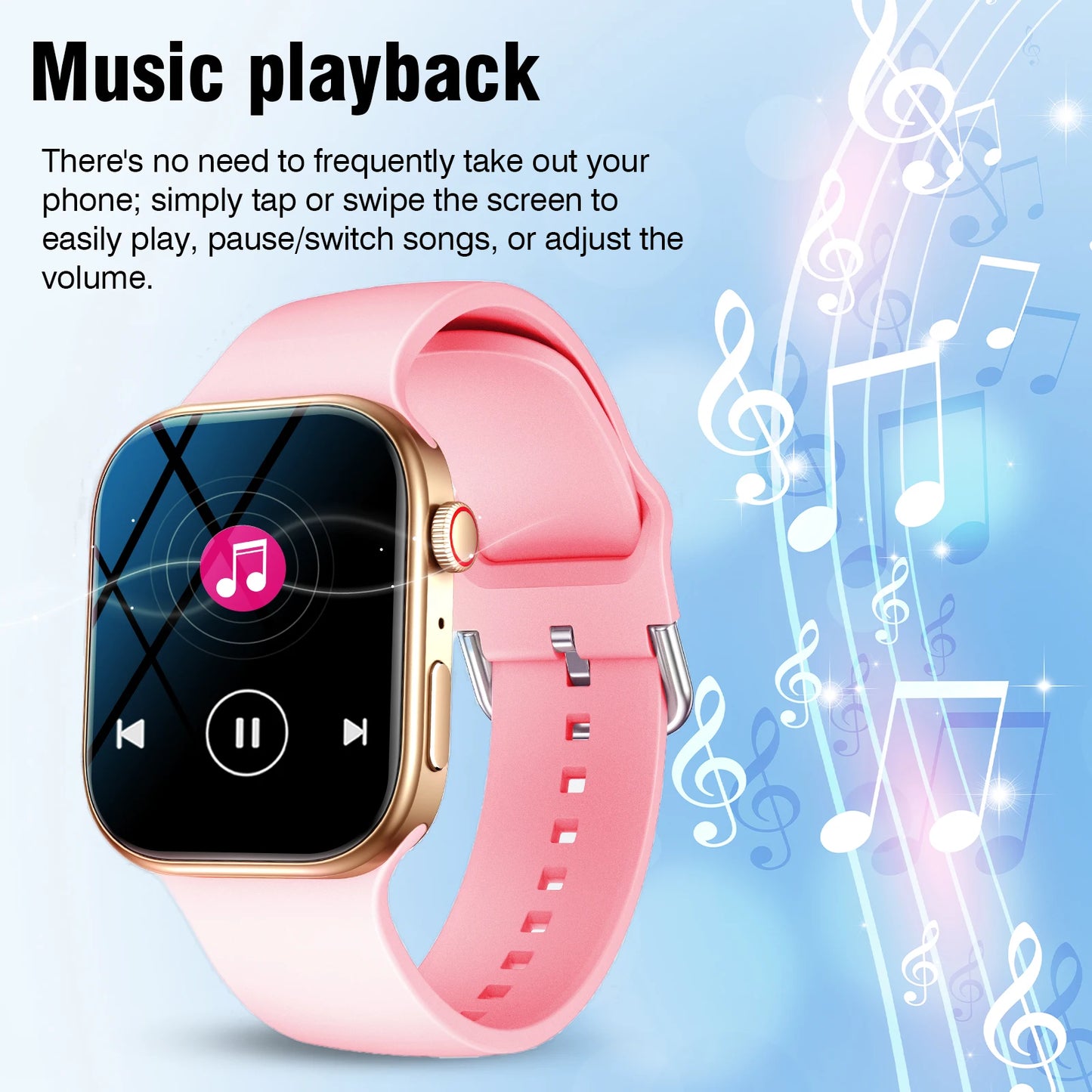 Smart Watch, Wireless Call/Dial, Multi-Sport Mode, Multiple APP Reminders, Suitable for Men and Women, Compatible with IPhone/An