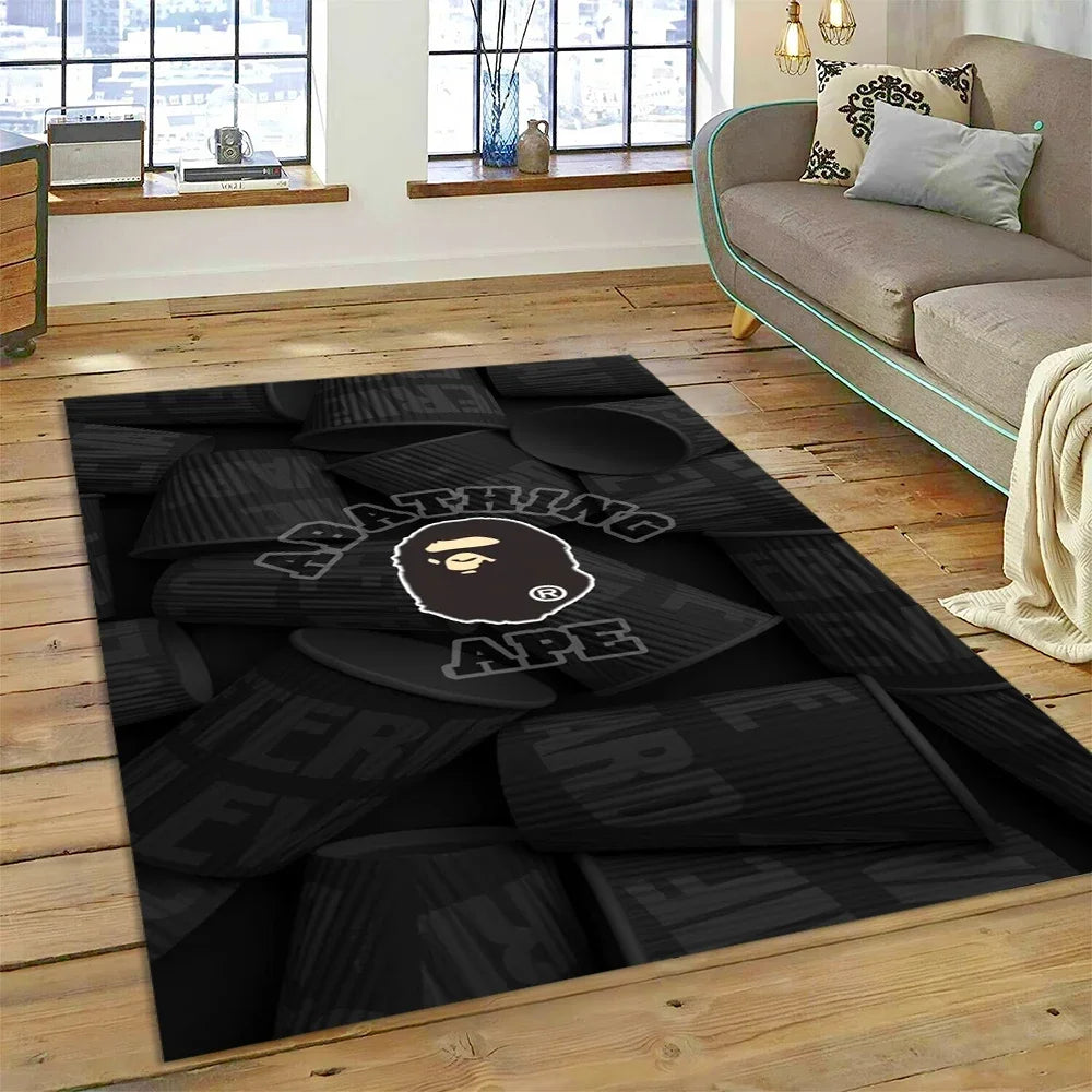 3D Printing B-BAPE Fashion Carpet Rug for Bedroom Living Room Home Sofa Decoration,Children Game Large Decor Floor Mat Gift