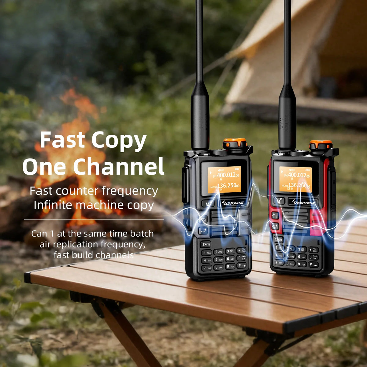 QUANSHENG UV-K5(99) V3 Walkie Talkie 2MB Memory 50-600MHz Air Band RX 5W Two Way Radio Type-C Wireless Copy Custom Firmware