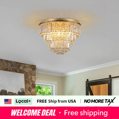 Gold luxury modern style crystal lights,large ceiling chandeliers,dining room,living room,bedroom