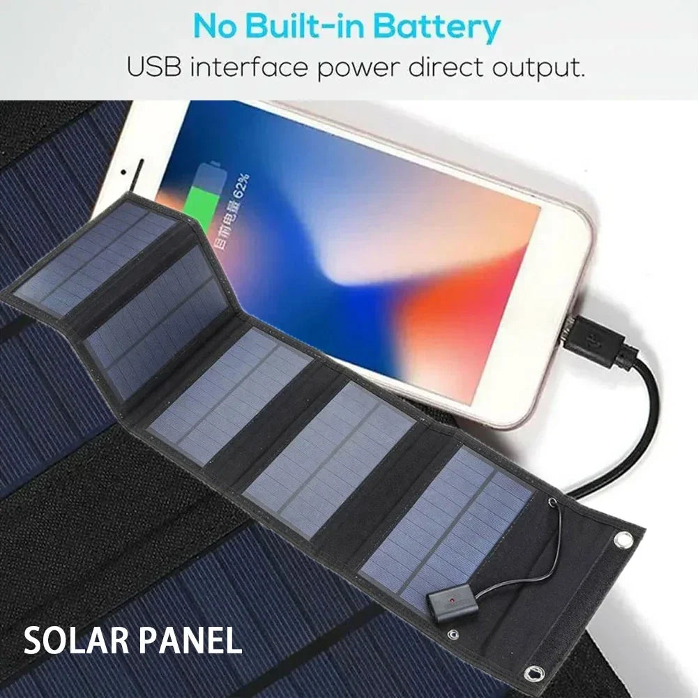 40W/70W Foldable Phone and Computer Fast Charging USB Waterproof Solar Panel Suitable for Camping and Hiking