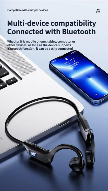 Original Bosete X7 Bone Conduction Wireless Headphones Bluetooth 5.3 Waterproof Ear Hook Sports Running Earphones With Mic