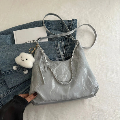 New Summer Chain Commuting Bag, Casual Student Soft Face Large Capacity Bag for Women, Fashion Single Shoulder Crossbody Bags