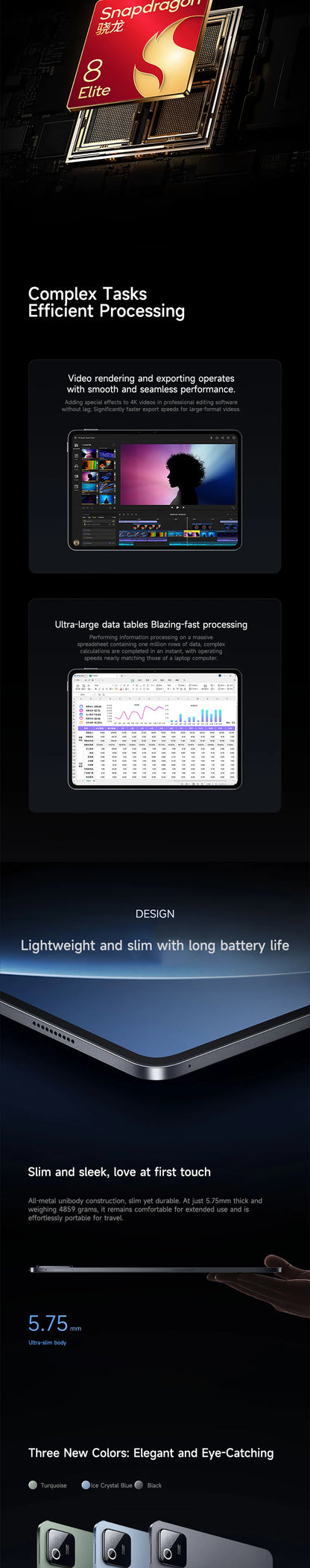 Xiaomi Pad 8 Pro 2025 11.2-inch 3.2K display Snapdragon 8 Ultra Edition  Xiaomi HyperOS 3 144Hz  9200mAh battery Tablet