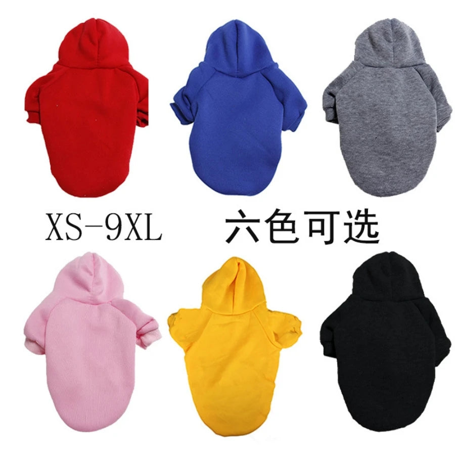 Winter Dog Clothes Sport Hoodies Sweatshirts Warm Coat Clothing Autumn for Small Medium Large Dogs Big Pets Puppy Hooded Sweats