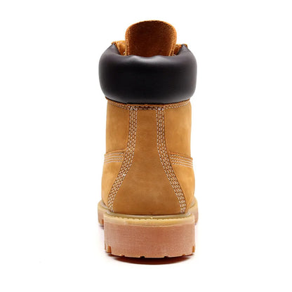 Handmade Genuine Leather Motorcycle Boots British Retro Men Women Outdoor Hiking Work Shoes Non-slip Desert Boots