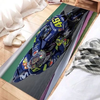 Motorcycle Carpet Garage Mat Racing Cool Moto Display Motorcycle Display Mat Hallway Anti-slip Home Decoration Rug Customized