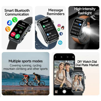 2025 New Nursing Grade ECG+PPG Pulse therapy Smartwatch Men Blood lipid Uric acid Bluetooth call Health Bracelet For Android iOS