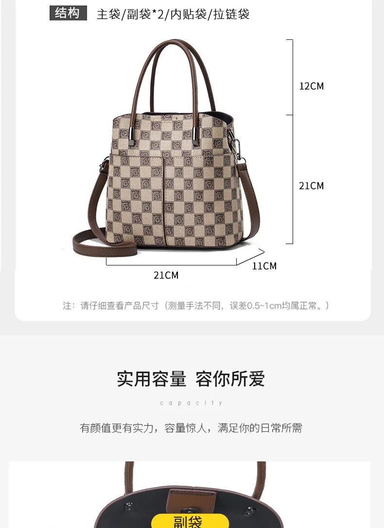 2026 New Fashion Women's Bag High Quality Versatile Retro Bucket Bag Designer Luxury Handbag Trend Ladies Shoulder Crossbody Bag
