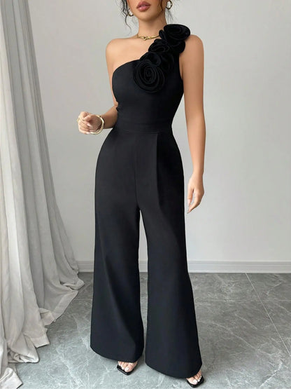 Elegant Women's Bodycon Jumpsuit, Sleeveless Backless Design, High Waist Ruched Detailing, Perfect for Parties & Events