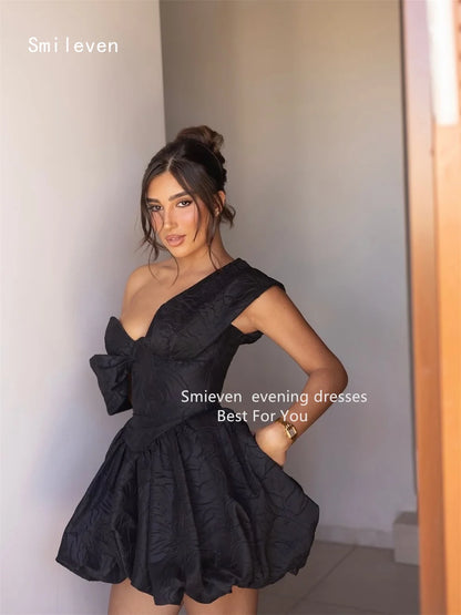 Smileven Luxury Noval A Line Evening Dress Off The Shoulder Formal Prom Dresses Sexy Short Party Gowns Customized 2026