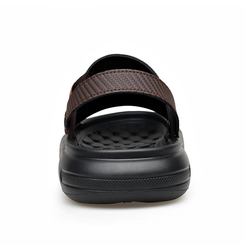 Men's Outdoor Two-Way Wear Slippers Summer Comfortable Slides Anti-Slip Soft-Soled Sandals Casual Breathable Male Beach Shoes