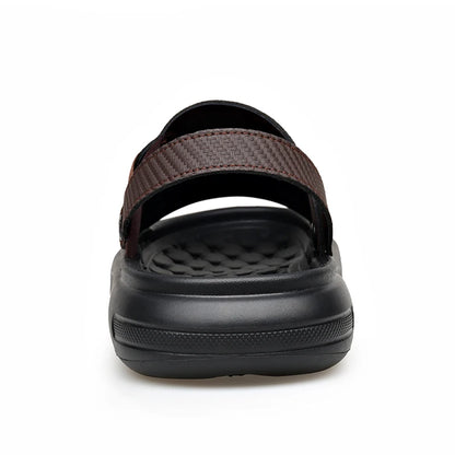 Men's Outdoor Two-Way Wear Slippers Summer Comfortable Slides Anti-Slip Soft-Soled Sandals Casual Breathable Male Beach Shoes