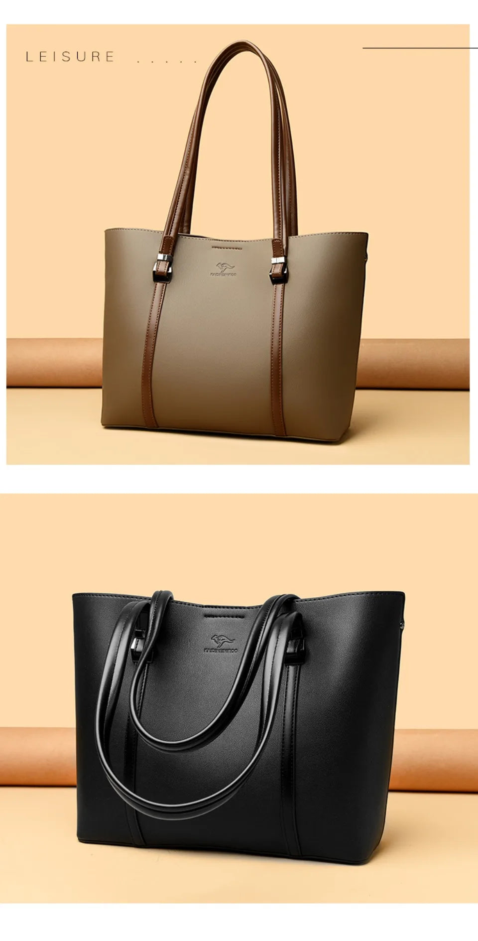 Large Capacity Shopping Bag for Daily Commuting Hand Bags Luxury Shoulder Bags High Quality Pu Leather Hnadbags Caual Tote Sac