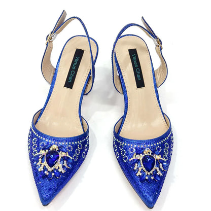 New Fashion Women's Summer Elegant High Heels Women's Sandals Luxury Wedding Italian Women's Party Shoes All Diamond