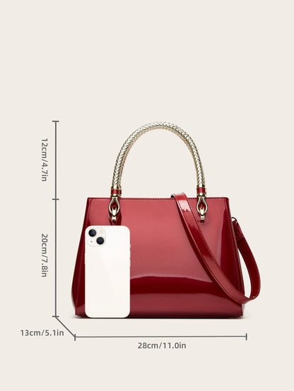 Faux Leather Handbags for Woman 2026 Luxury Bags Designers Evening Party Handbag Ladies Bag Wine Rose Red Navy Pink Beige Black