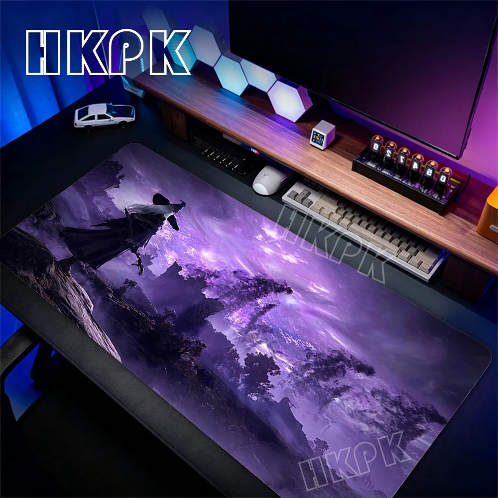 Gaming Mouse Pad XXL Deskmat Anime Pc Accessories Mousepad E-Eldens R-Ring Mat 90x40cm Gamer Large Desktop Extended Desk Carpet