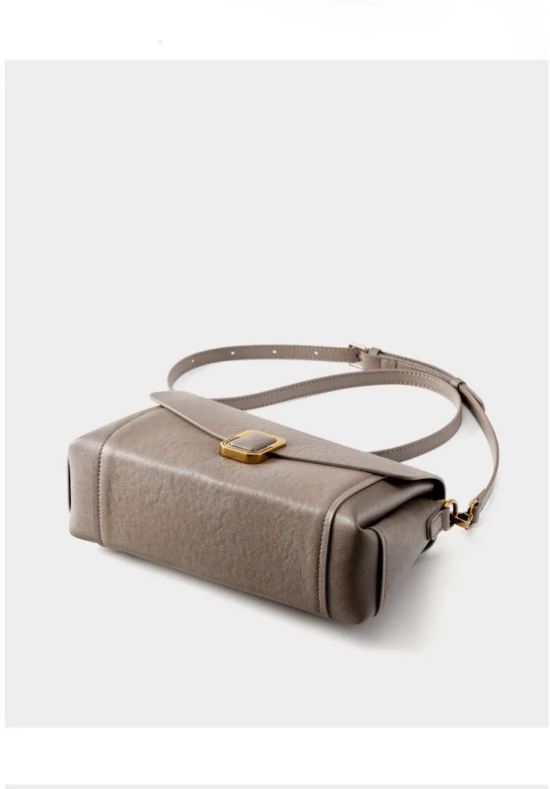 Women's Genuine Grade Cow  Leather Shoulder Crossbody Purse Bag Luxury Designer Ladies Underarm Bag Female Small Square Bag New