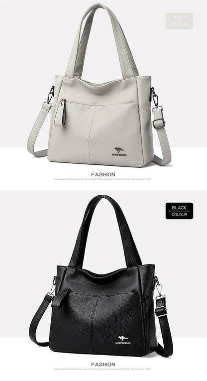 High Quality Soft Leather Shoulder Crossbody Bags For Women Large Capacity Luxury Bag Brand Designer Casual Handbag Sac A Main