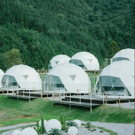 6M Durability Geodesic Dome PVC Tent Spherical Tent Hotel Resort Outdoor Luxury Glamping Dome Starry Tent for Outdoor Living