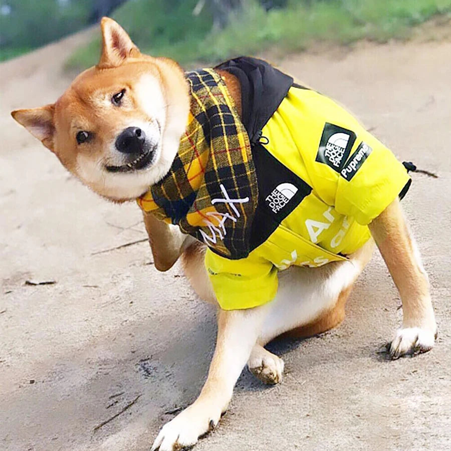 Pet Dog Waterproof Coat Dog Raincoat Reflective Dog Outdoor Clothes Hooded Jacket for Small Medium Large Dog Pet Supplies