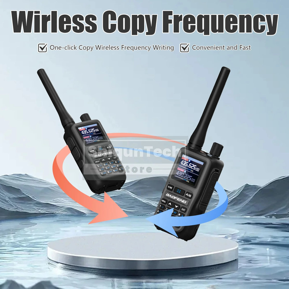 Baofeng UV 5R Mini Walkie Talkie 3800mAh High Capacity Air Band UHF/VHF FM Bluetooth Programming Type-C Camping Radio Upgrade 5R