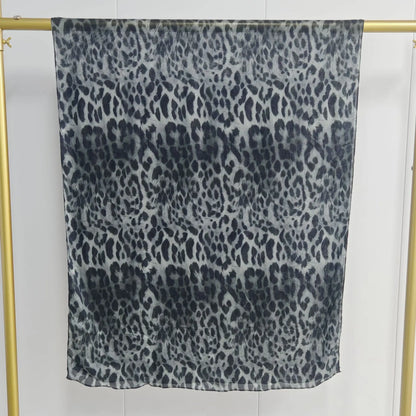 New Double-sided Print Modal Hijab Scarf Watercolor Leopard Prairie Hide Print Hijabs for Women Muslim Fashion Turbans for Women
