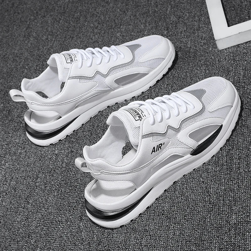 Summer Men Hollow Sandal Sneakers Breathable Mesh Platform Quick-Dry Casual Walking Shoes Non Slip Light Outdoor Beach Trainers