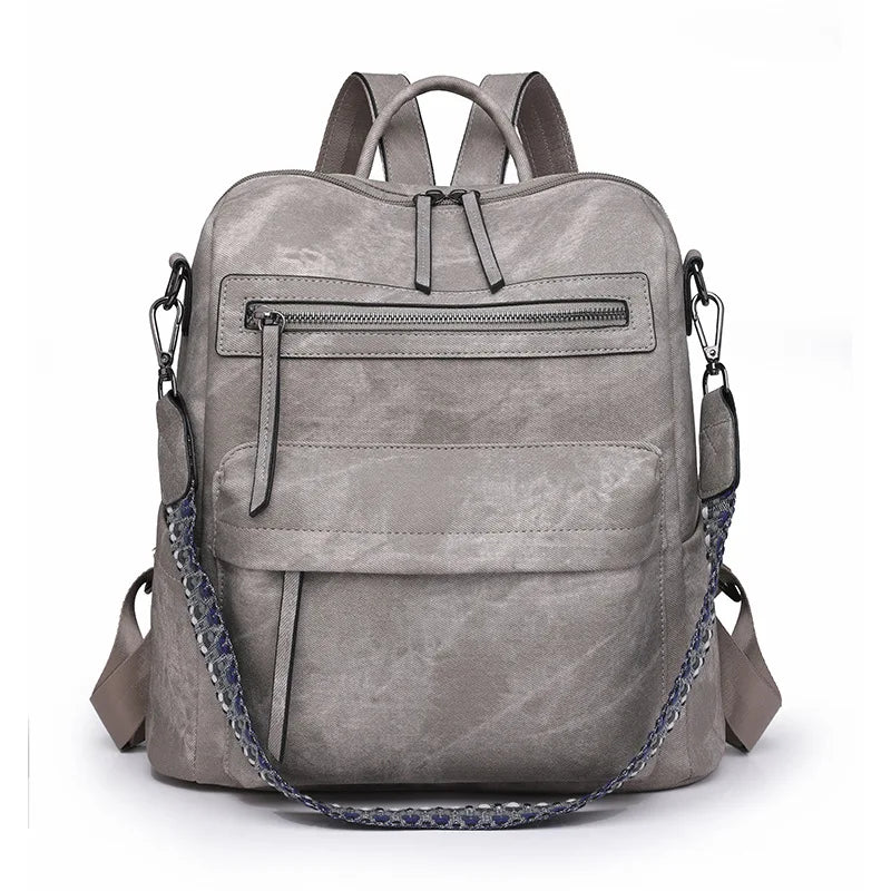 Trendy Women's Backpack Soft Leather Versatile Shoulder Crossbody Bag Large Capacity Travel Backpack Designer Luxury Storage Bag