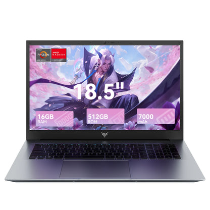18.5" Laptop 16GB RAM 512GB SATA SSD AMD Ryzen 3 4300U Laptop Computer 1080 FHD Display for Business&Students 7000Mah Battery