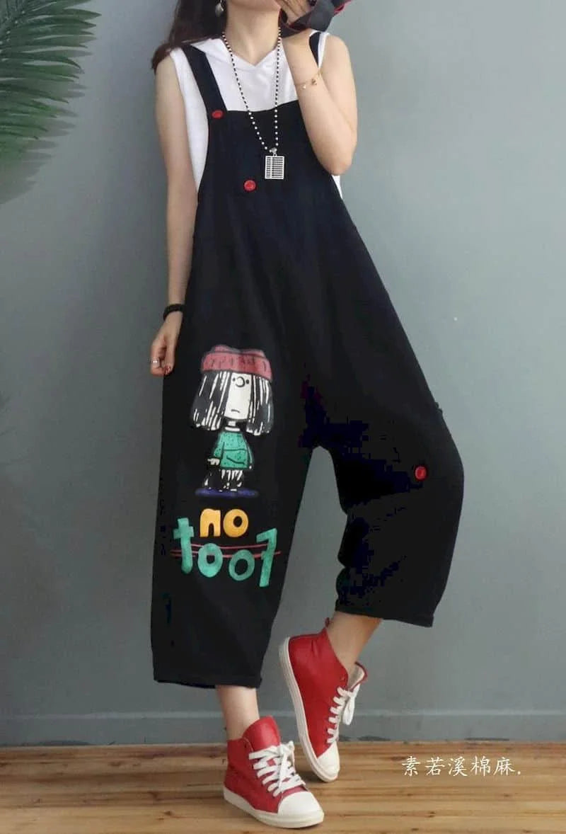 Denim Jumpsuits Women Straight Pants One Piece Outfit Women Rompes Loose Korean Style Casual Vintage Playsuits Women Clothing
