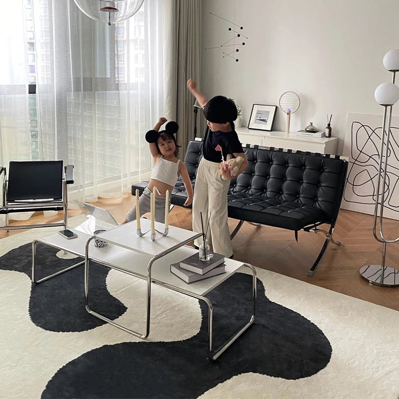 French Retro Living Room Decoration Plush Carpet Large Area Non-slip Mat Light Luxury Rugs for Bedroom Thicken Cream Lounge Rug