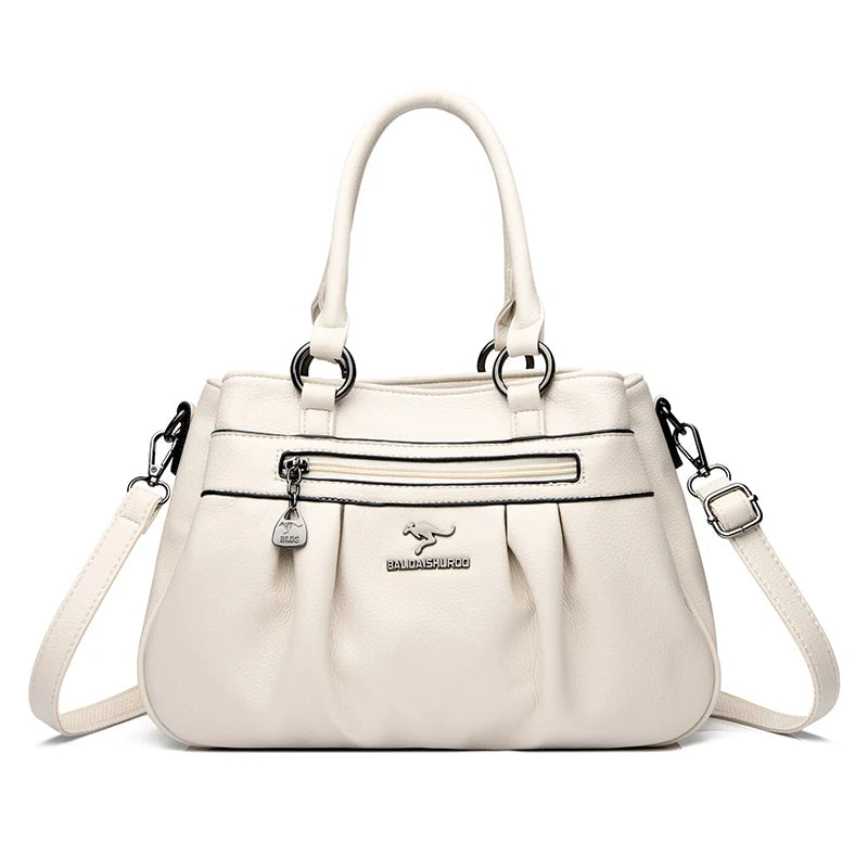 Three Layers Luxury Casual Tote Women Bag High Quality Leather Ladies Hand Bags for Women Big Shoulder Crossbody Bags Sac A Main