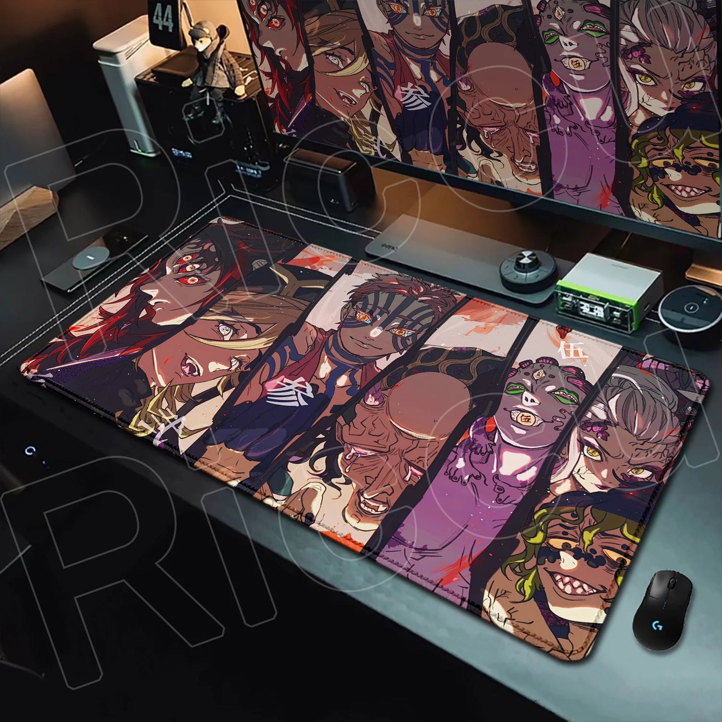 HD Printing Anime Mousepad Non-slip Rubber Base Office Deskmat XXL Student Writing Keyboard D-Demon Slayer Pc Gaming Accessories