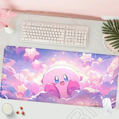 HD Printing Mouse Pad Laptop Extended protective Pad Computer Game Mousepad Cartoon K-Kirby PC Accessories Keyboard XXL Desk mat