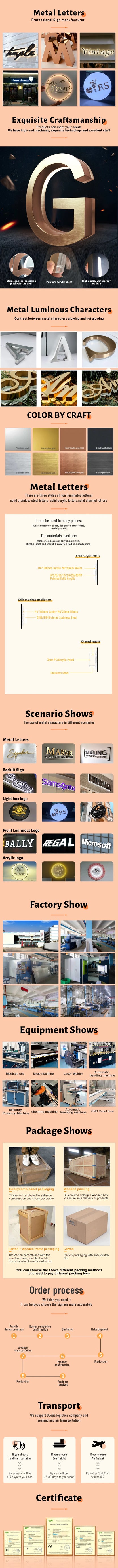 Custom Business Large 3D Led Letter Illuminated Sign Backlit Business Logo Signage Storefront Beauty Salon Sign Dropshipping