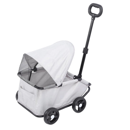 Multifunctional Pet Stroller with Canopy 4 Wheels Foldable Pet Strolling Cart for Small Dogs Cats Lightweight Easy Assembly