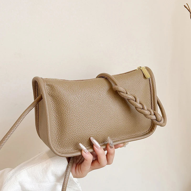 100%Real Cowhide Genuine Leather Sac Fashion Women Crossbody Bags For Ladies New High Capacity Shoulder Bag Handbag Female Purse