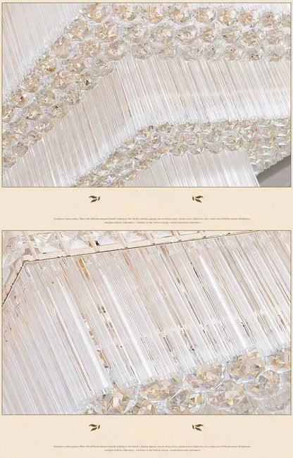 Manufacturers Wholesale Chandelier Lamp Suspend Lobby Gold Hanging Rectangular Living Room Bedroom Restaurant LED Ceiling Lights