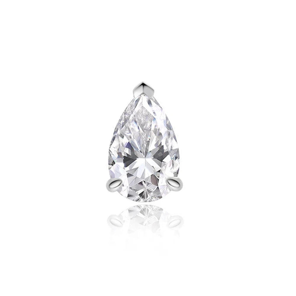 3-5CT Pear Cut Moissanite Pendant Necklace 925 Sterling Silver 18k Gold Plated 1.5mm Chain Party Wedding Jewelry for Women Gift