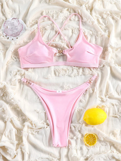 Rinabe Black Bikinis For Women Push Up Sexy Swimsuits Hollow Out Swimwear 2026 Bathing Suits Solid Bikini Set Summer Beachwear